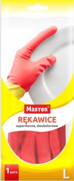 RĘKAWICE GOSPODARCZE GUMOWE FLOKOWANE BAWEŁNĄ L