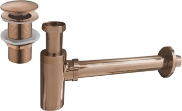 MEXEN SYFON UMYWALKOWY ROSE GOLD + KOREK KLIK-KLAK