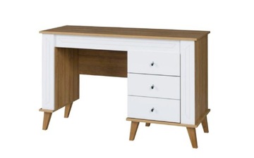 Białe biurko 124cm w stylu skandynawskim SN-14
