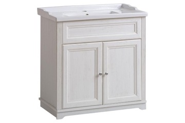SZAFKA ŁAZIENKOWA Z UMYWALKĄ 80 CM PALACE WHITE