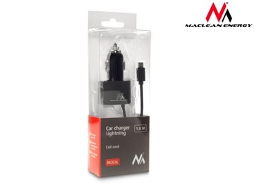 MACLEAN ŁADOWARKA SAMOCHODOWA KABEL do IPHONE