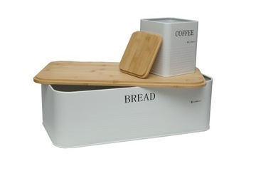 НАБОР ХЛЕБА ИЗ 3 БОЛЬШИХ КОНТЕЙНЕРОВ СТАЛЬНАЯ БАМБУКОВАЯ ДОСКА