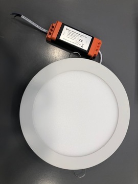 Встраиваемый светодиодный потолочный светильник 18Вт 3000К, белый, круглый