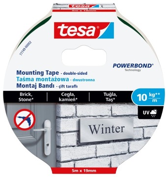 Dwustronna taśma montażowa tesa do cegły 5m x 19mm