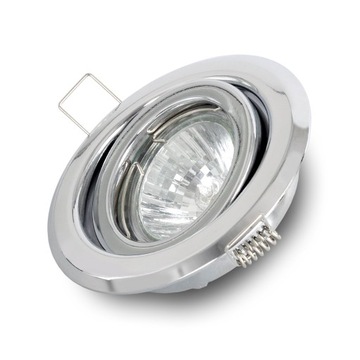 Oczko oprawa halogen sufitowa do LED RUCHOMA CHROM