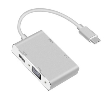 Adapter Kabel USB Type C USB-C do VGA DVI HDMI USB