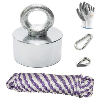 UCHWYT udźwig - 100kg - magnes neodymowy + pudełko