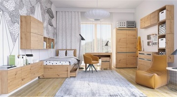 Односпальная молодежная кровать Reston RL1 с ящиками