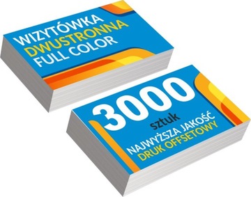 Wizytówki DWUSTRONNE 3000 sztuk LAKIEROWANE offset