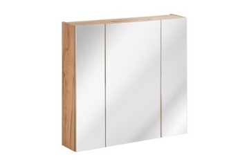 SZAFKA ŁAZIENKOWA WISZĄCA Z LUSTREM 80 CM CAPRI DĄB