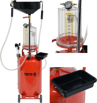 Машина для откачки масла YATO Sinker, 6 зондов, 70 л