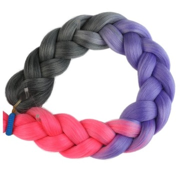 СИНТЕТИЧЕСКИЕ волосы для косичек.ЦВЕТНЫЕ косички.Наращивание волос в стиле омбре.