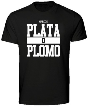 Koszulka męska PLATA O PLOMO Pablo Escobar