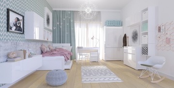 белый подвесной шкаф, закрытая полка 40 Alaska AP2