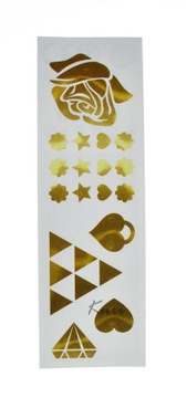 Набор временных тату для детей, золото, моющийся