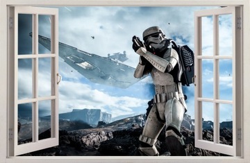 NAKLEJKI NA ŚCIANĘ Okno STAR WARS 52 115x75 cm