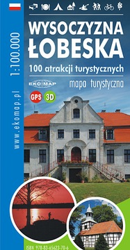 MAPA TURYSTYCZNA WYSOCZYZNA ŁOBESKA 100 ATRAKCJI TURYSTYCZNYCH 3D GPS
