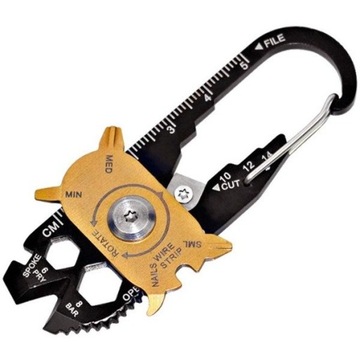MULTITOOL EDC KARABIŃCZYK DO KLUCZY STALOWY 20w1