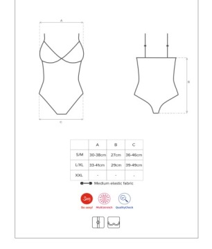 Женское кружевное боди OBSESSIVE Luvae L/XL