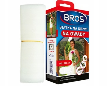 MOSKITIERA SIATKA NA DRZWI NA OWADY BROS 140x220CM