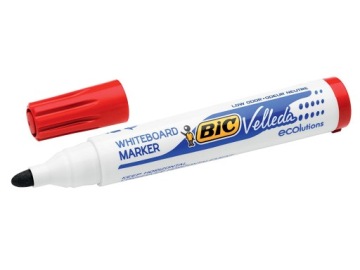 Маркер сухостиральний круглий BIC VELLEDA червоний