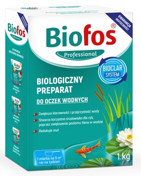 BIOFOS BIOCLAR BIO BAKTERIE PREPARAT DO OCZEK WODNYCH USUWA MUŁ KLARUJE 1KG