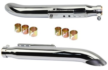 WYDECH_Y TŁUMIK_I CHOPPER CHROM GŁOŚNE BASOWE 2szt