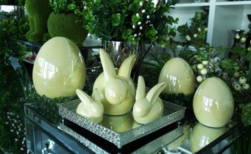 Заяц-зайка кролик зеленый жемчужный пасхальный H9