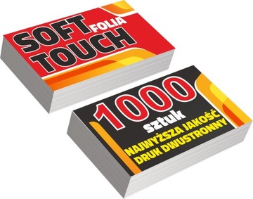 WIZYTÓWKI dwustronne FOLIA SOFT TOUCH 1000 sztuk