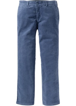 S6035 SPODNIE SZTRUKSOWE CHINO INDYGO R.64
