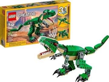 LEGO CREATOR 31058 Модель динозавров Тираннозавр T-REX 3в1 + ПОДАРОЧНАЯ СУМКА