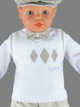 Крестильный свитер для мальчика, комплект пуловера, р74