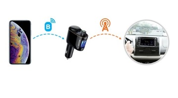 FM-передатчик Baseus, Bluetooth, MP3, зарядное устройство, 2 порта USB