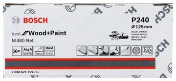 Абразивная сетка на липучке 125мм GR.240 BOSCH