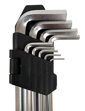 KLUCZE IMBUSOWE 1,5- 10mm/ 190 mm SILVER KLUCZ 9EL