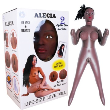 SEX LALKA DMUCHANA Murzynka ALECIA 3D Cyberskóra