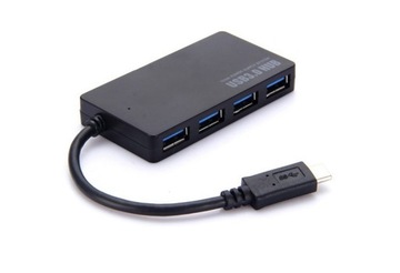 Adapter hub USB-C 3.1 na 4 porty USB3.0 Ultra slim