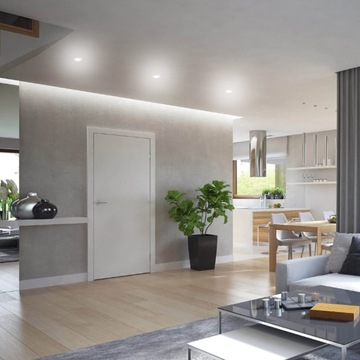 Регулируемая галогенная лампа CHROME + теплая светодиодная лампа GU10 5 Вт.