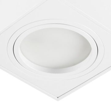 GX53 ПОДВИЖНЫЙ БЕЛЫЙ ФИТИНГ С КВАДРАТНОЙ ПОВЕРХНОСТЬЮ