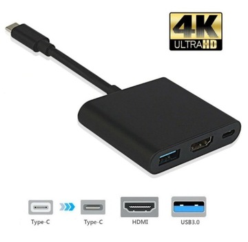 Przejściówka Adapter 3w1 HUB USB-C HDMI do MacBook