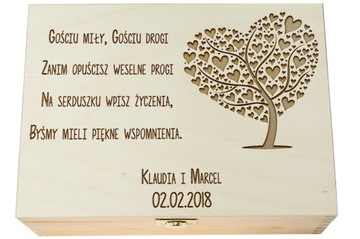 ГОСТЕВАЯ КНИГА В КОРОБКЕ С СЕРДЦАМИ СВАДЬБА