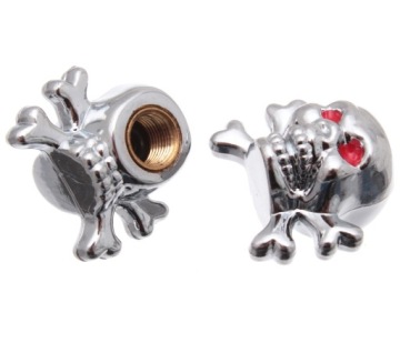 Колпачок вентиляции Череп хром CHOPPER DRAG SAM 10 шт.