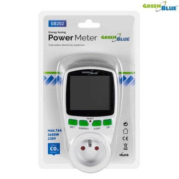 Счетчик энергии Ваттметр GreenBlue GB202