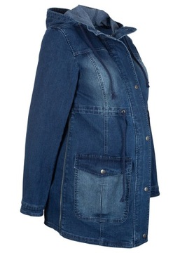 O1833 KURTKA PARKA CIĄŻOWA DŻINSOWA GRANATOWA r.42