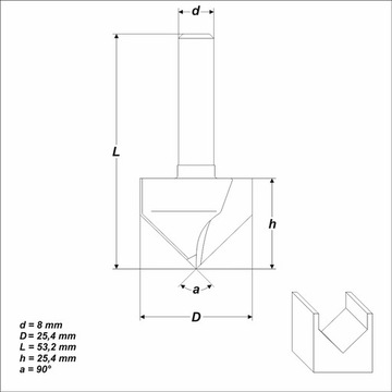 V-образный резец