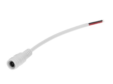 Gniazdo DC 2,1/5,5mm Złączka z kablem żeńska BIAŁA