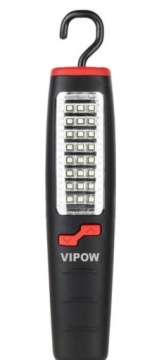 Dílenská lampa 24SMD 7LED s nabíječkou 12V 230V