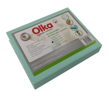 OLKA Prześcieradło z gumką 140x70 JERSEY mięta