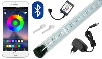 Świetlówka LED RGB akwarium BLUETOOTH 30cm I