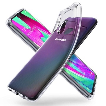 Etui guma SLIM + SZKŁO do Samsung Galaxy A40